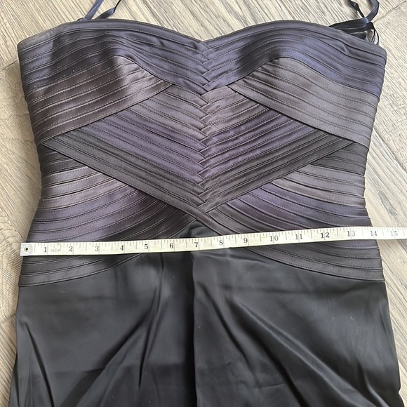 BCBGMAXAZARIA | Black smoke comb strapless formal dress - Picture 15 of 16